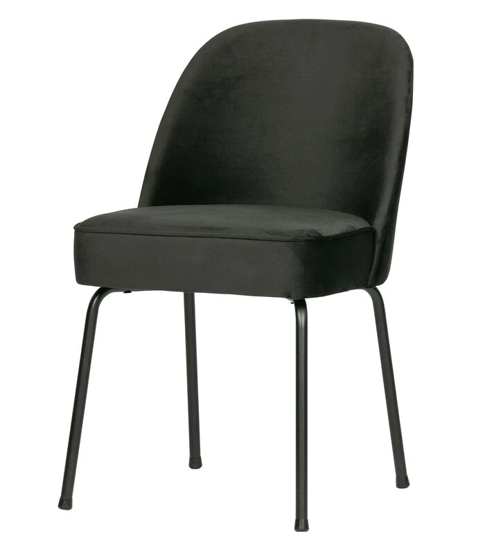BePureHome Vogue Eetkamerstoel - Fluweel - Zwart - Set Van 2 5 BePureHome Vogue Eetkamerstoel - Fluweel - Zwart - Set Van 2 - Afbeelding 3