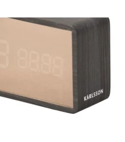 Karlsson Wekker Mirror - Zwart - 15x7cm -Thuis Accessoires Winkel 7a0eb996c6d64e65aec19adaa351e640