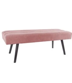 Leitmotiv Bank Explicit - Suede Look Roze - 121x41x43cm