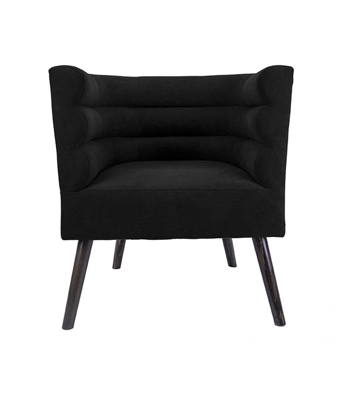 Leitmotiv Stoel Explicit - Suede Look Zwart - 74x71x74cm 7 Leitmotiv Stoel Explicit - Suede Look Zwart - 74x71x74cm - Afbeelding 5