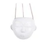 PRESENT TIME Hangende Plantenpot Mask - Glazuur Wit - Rond - 12x18,4x15,2cm