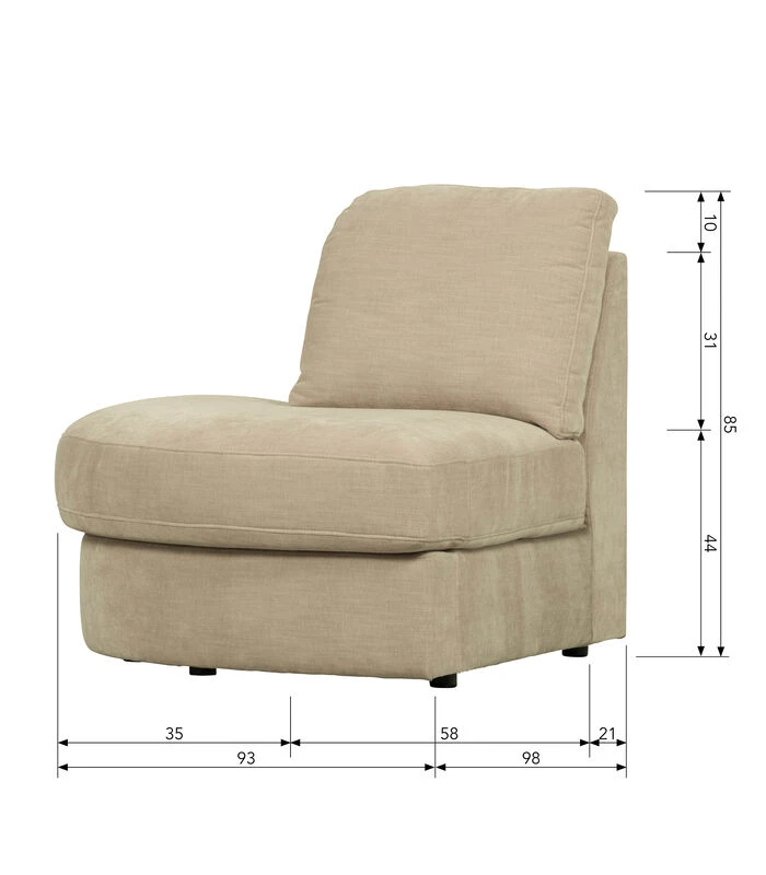 VTwonen Family 1-Zits Element Ronde Hoek Links - Zand - 85x93x98 5 VTwonen Family 1-Zits Element Ronde Hoek Links - Zand - 85x93x98 - Afbeelding 3