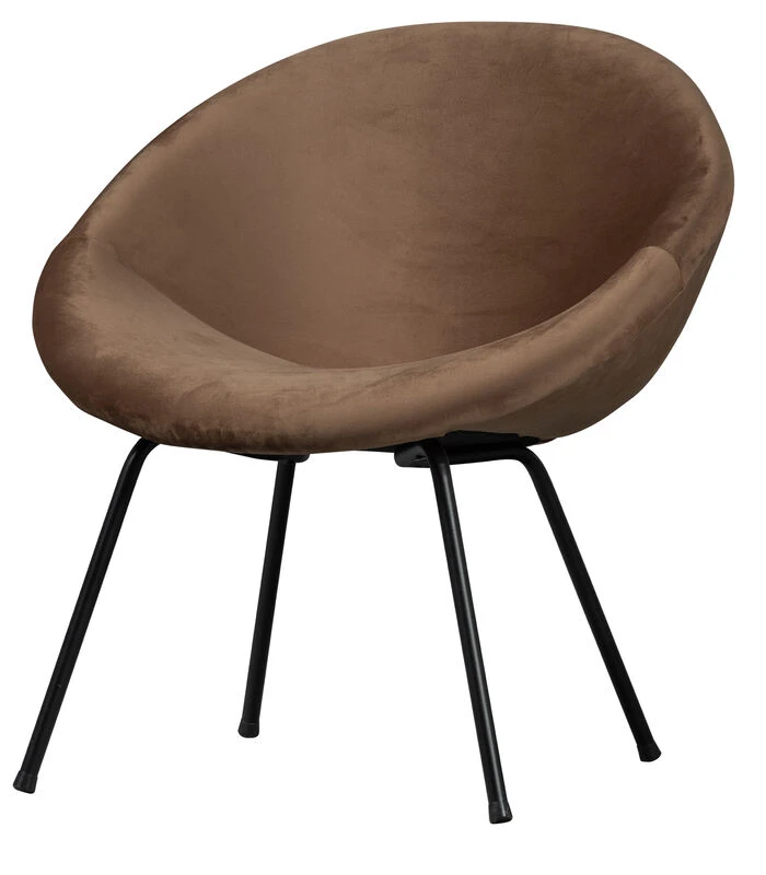 Fauteuil Moly - Velvet - Toffee - 74x75x76 3 Fauteuil Moly - Velvet - Toffee - 74x75x76