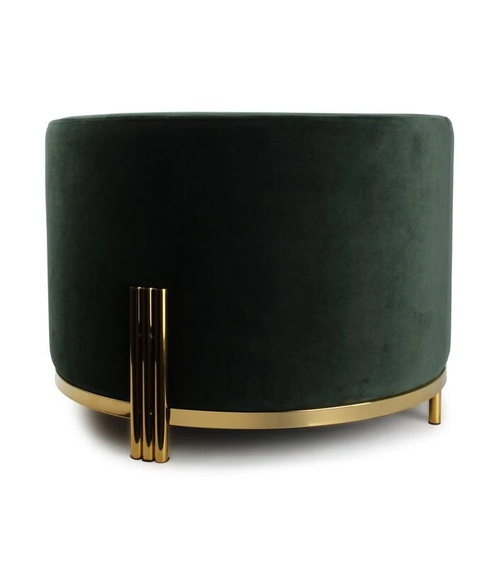 Poef 55xH40cm Velvet Groen Misa 4 Poef 55xH40cm Velvet Groen Misa - Afbeelding 2