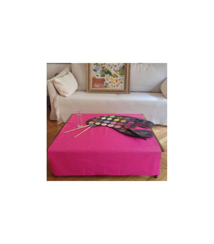 Fuchsiaroze Effen Gecoat Tafelkleed 4 Fuchsiaroze Effen Gecoat Tafelkleed - Afbeelding 2