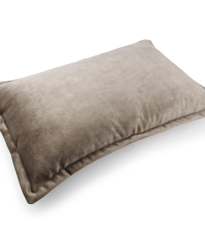 Kussen 60x40cm Velvet Taupe Lounge 4 Kussen 60x40cm Velvet Taupe Lounge - Afbeelding 2