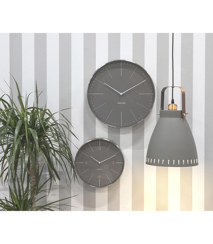 Karlsson Wandklok Normann Station - Warm Grijs, Geborsteld Case - Ø37,5cm 4 Karlsson Wandklok Normann Station - Warm Grijs, Geborsteld Case - Ø37,5cm - Afbeelding 2
