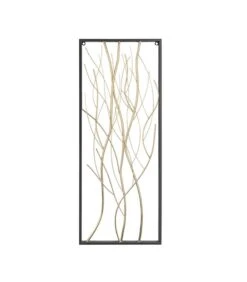PRESENT TIME Muurkunst Branches - IJzer, Goud - 85x33x2cm