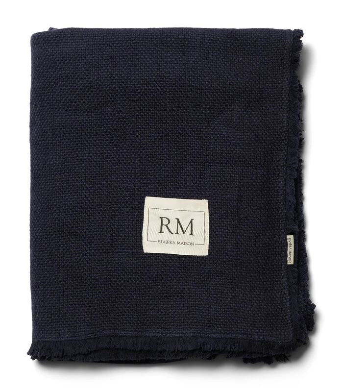 Plaid, Katoenen Zomer Deken - Blueberry Blue - Blauw - 170x130 CM 3 Plaid, Katoenen Zomer Deken - Blueberry Blue - Blauw - 170x130 CM