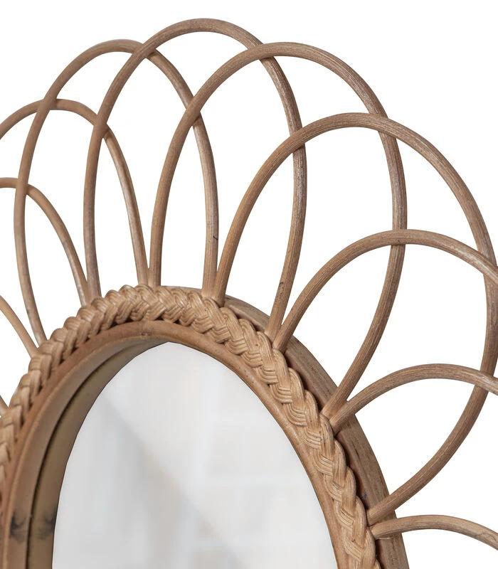 Flores Spiegel Rond - Bamboe - Naturel - 59x59x2 6 Flores Spiegel Rond - Bamboe - Naturel - 59x59x2 - Afbeelding 4