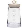 Voorraadpot Glas Met Beige Deksel - Loft - Transparant - Maat S -Thuis Accessoires Winkel 8747533404ff4f73ab4abfe187f472ac