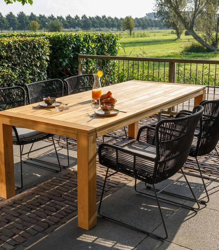 Tuinstoel Grace - Staal/Touw - Antraciet - Set Van 2 4 Tuinstoel Grace - Staal/Touw - Antraciet - Set Van 2 - Afbeelding 2