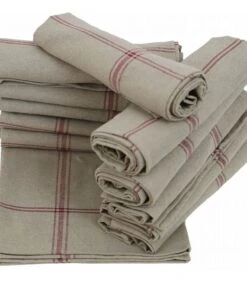 12er-Pack Reinleinen-Küchentücher NORMANDY Linen