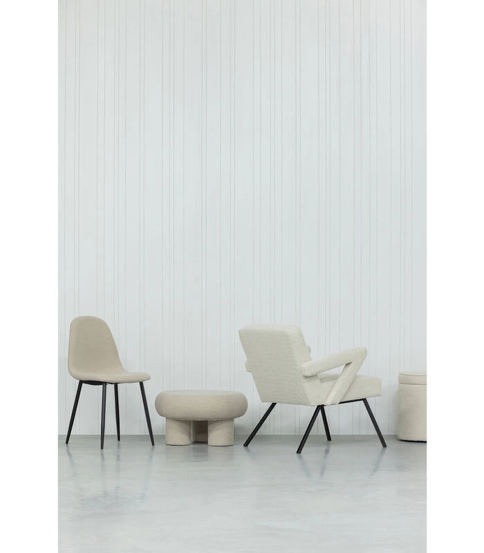 WOOOD Fauteuil Clark - Bouclé - Naturel - 83x60x80 5 WOOOD Fauteuil Clark - Bouclé - Naturel - 83x60x80 - Afbeelding 3