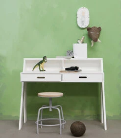 WOOOD Connect Bureau - Grenen - Wit - 93x112x55 -Thuis Accessoires Winkel 8e4bcbe5a15744949b23fd1c478dcb9f