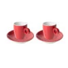 Espressokop En Schotel Bart Colour Cafe 6.5 Cl - 11 Cm Rood Porselein 2 Stuk(s)