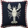 Kussenhoes, 50x50, Kreeft, Gestrept - Happy Lobster - Blauw -Thuis Accessoires Winkel 90da007298554740b611229d1a15219f
