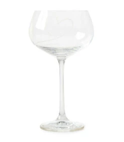 Witte Wijnglas Met Gegraveerd Hart - With Love - Transparant - 550ml