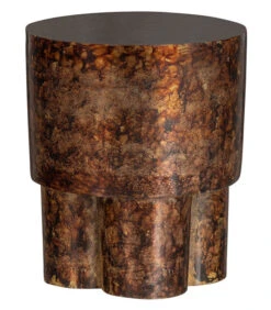 Exclusive Ariel Bijzettafel - Aluminium - Bruin - 42x36x36