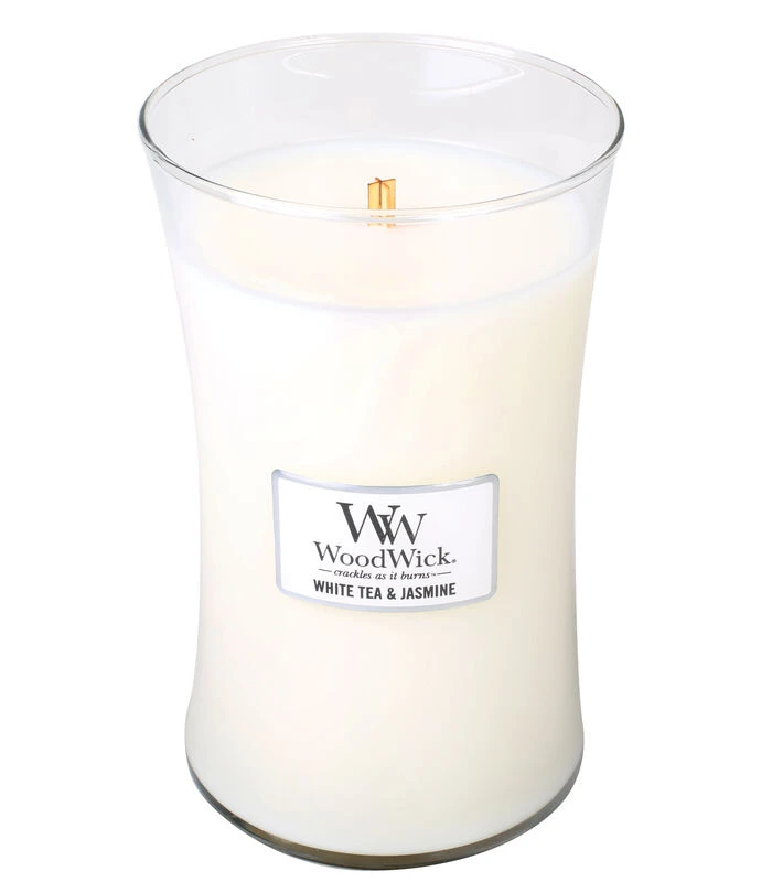 WoodWick Kaars White Tea & Jasmine Large Kaars 3 WoodWick Kaars White Tea & Jasmine Large Kaars