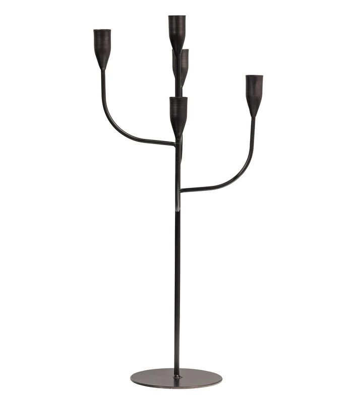 Kent Kandelaar - Metaal - Zwart - 57x26x26 5 Kent Kandelaar - Metaal - Zwart - 57x26x26 - Afbeelding 3