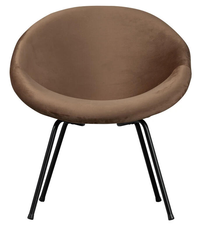 Fauteuil Moly - Velvet - Toffee - 74x75x76 5 Fauteuil Moly - Velvet - Toffee - 74x75x76 - Afbeelding 3