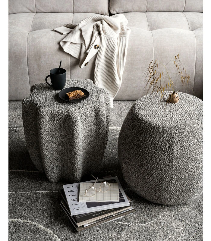 VTwonen Soft Star Poef - Lichtgrijs - 45x42x42 5 VTwonen Soft Star Poef - Lichtgrijs - 45x42x42 - Afbeelding 3