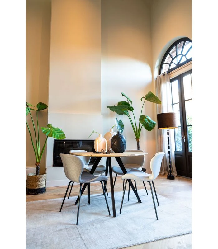 Eettafel Magnifera - Hout/Zwart - Ø120cm 7 Eettafel Magnifera - Hout/Zwart - Ø120cm - Afbeelding 5