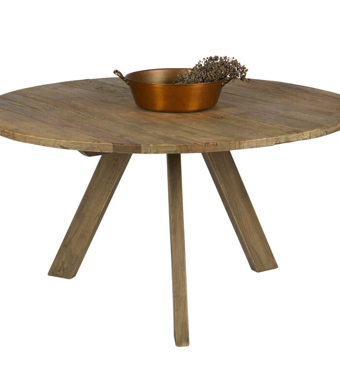 BePureHome Tondo Eettafel - Hout - Old Elm - 76x140x140 4 BePureHome Tondo Eettafel - Hout - Old Elm - 76x140x140 - Afbeelding 2