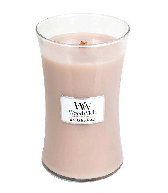 WoodWick Kaars Vanilla & Sea Salt Large 3 WoodWick Kaars Vanilla & Sea Salt Large