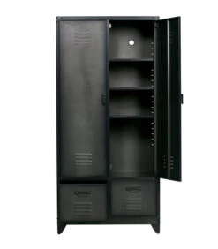 VTwonen Locker - Metaal - Zwart - 190x90x50 8 VTwonen Locker - Metaal - Zwart - 190x90x50 -Thuis Accessoires Winkel a35595f16d6b4006bbb03ce514dbd054