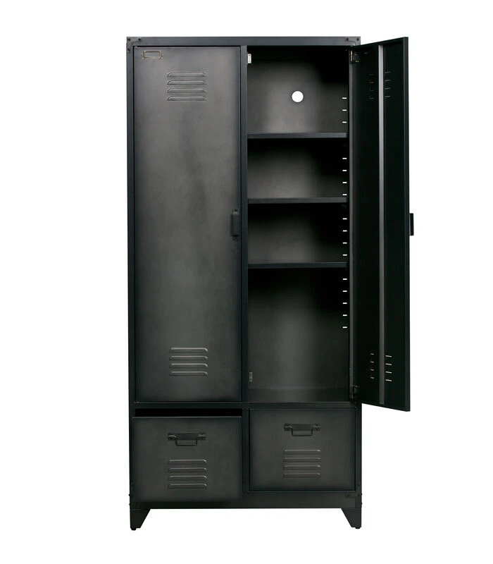 VTwonen Locker - Metaal - Zwart - 190x90x50 5 VTwonen Locker - Metaal - Zwart - 190x90x50 - Afbeelding 3