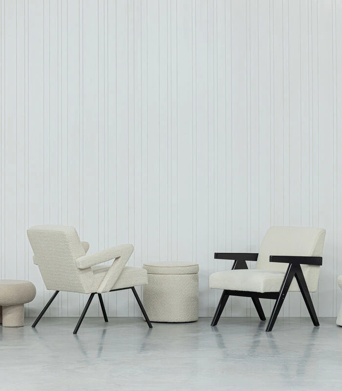 WOOOD Fauteuil Clark - Bouclé - Naturel - 83x60x80 4 WOOOD Fauteuil Clark - Bouclé - Naturel - 83x60x80 - Afbeelding 2