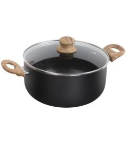 LIVOO Kookpot Steen- En Houtlook 28 Cm -Thuis Accessoires Winkel a3da62435d8547d98f415bd8c0d2d3f1