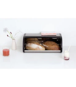 Brabantia Broodtrommel Met Schuifdeksel, Matt Steel Fingerprint Proof / Matt Black -Thuis Accessoires Winkel a3f0aa8b09e24c9689b14410877cc791