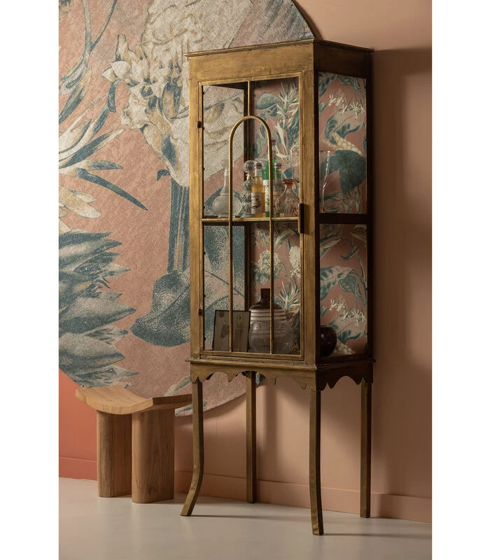 BePureHome Bouquet Vitrinekast - Metaal - Antique Brass - 180x60x39 4 BePureHome Bouquet Vitrinekast - Metaal - Antique Brass - 180x60x39 - Afbeelding 2