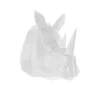 PRESENT TIME Wandhanger Origami Rhino - Polyresin Mat Wit - 21x29,5x27,5cm