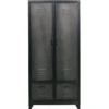 VTwonen Locker - Metaal - Zwart - 190x90x50 -Thuis Accessoires Winkel a5aa8af925f04919975df7934ddd3ec4