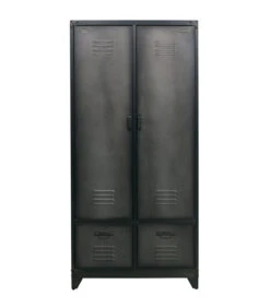 VTwonen Locker - Metaal - Zwart - 190x90x50