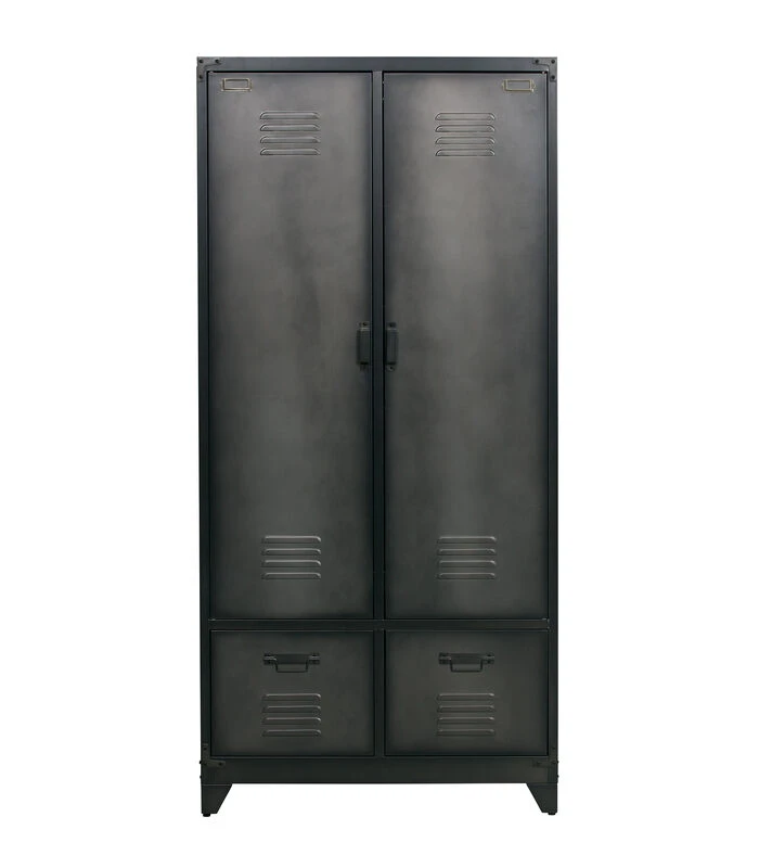 VTwonen Locker - Metaal - Zwart - 190x90x50 3 VTwonen Locker - Metaal - Zwart - 190x90x50