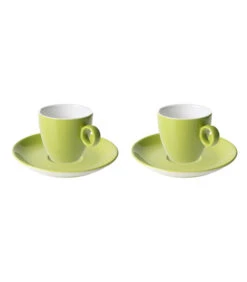 Koffiekop En Schotel Bart Colour Cafe 17 Cl 13.5 Cm Groen Porselein 2 Stuk(s)