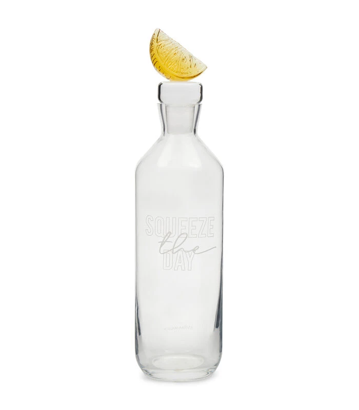 Glazen Karaf Waterkan - Squeeze The Day Bottle - Transparant 3 Glazen Karaf Waterkan - Squeeze The Day Bottle - Transparant