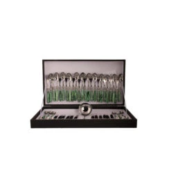 Bestekset Mona Lisa 18/10 49-delig Groen Groen 12-persoons -Thuis Accessoires Winkel a7d54ccb7ee9472eb1324dcb19816f99