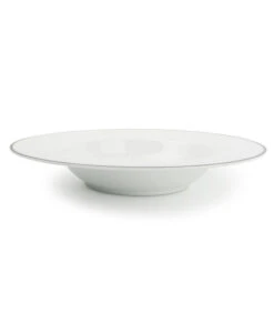 Diep Bord 23/14xH4cm Wit Contour - Set/4