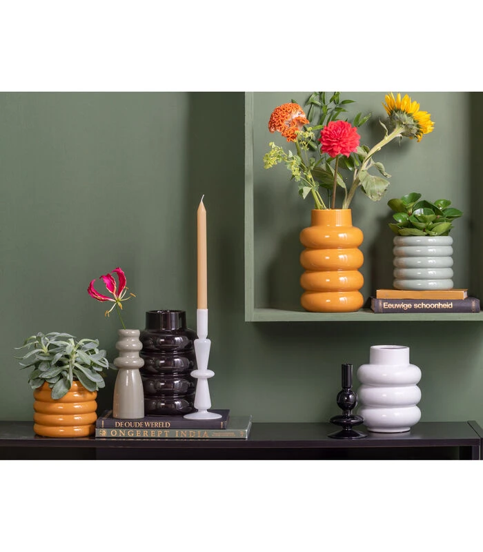 PRESENT TIME Bloempot Bobbly Glazed - Groen - Ø17,5cm 4 PRESENT TIME Bloempot Bobbly Glazed - Groen - Ø17,5cm - Afbeelding 2