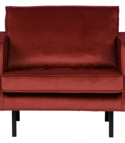 BePureHome Rodeo Fauteuil - Velvet - Chestnut - 85x105x86