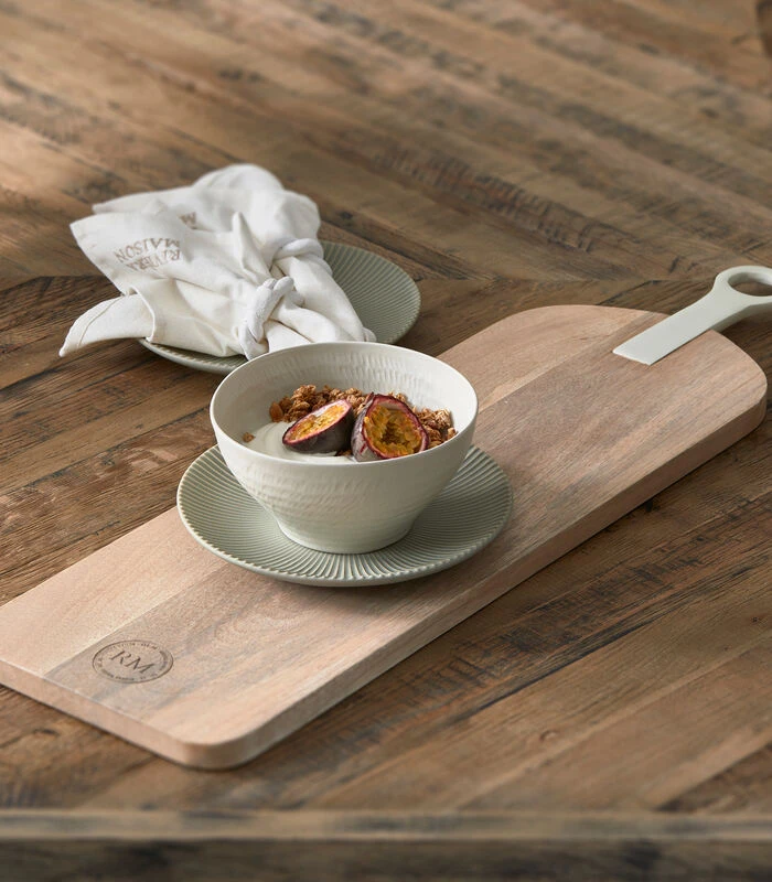 Serveerplank Hout, Tapasplank - Marseille - Bruin/wit - Maat L 4 Serveerplank Hout, Tapasplank - Marseille - Bruin/wit - Maat L - Afbeelding 2