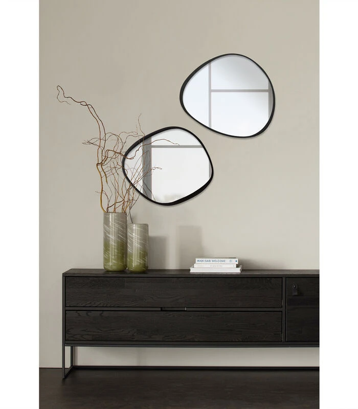 Spiegel Amal - Glas/MDF - Zwart - 47x54x1 5 Spiegel Amal - Glas/MDF - Zwart - 47x54x1 - Afbeelding 3