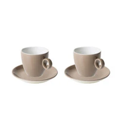 Koffiekop En Schotel Bart Colour Cafe 17 Cl 13.5 Cm Bruin Porselein 2 Stuk(s)