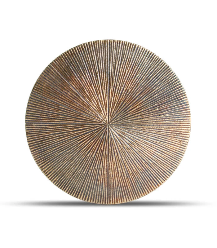 Onderzetter 20cm Geribbeld Goud Charm 4 Onderzetter 20cm Geribbeld Goud Charm - Afbeelding 2